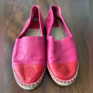 Tory Burch Espadrille Flats pink/red size 8